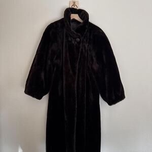 Jean Louis Paris Sable Brown Faux Fur Coat
